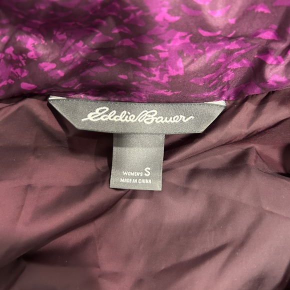 EDDIE BAUER Womens Small Purple/Pink EB700 DOWN PUFFER VEST Winter Jacket Coat‎ - Picture 7 of 8